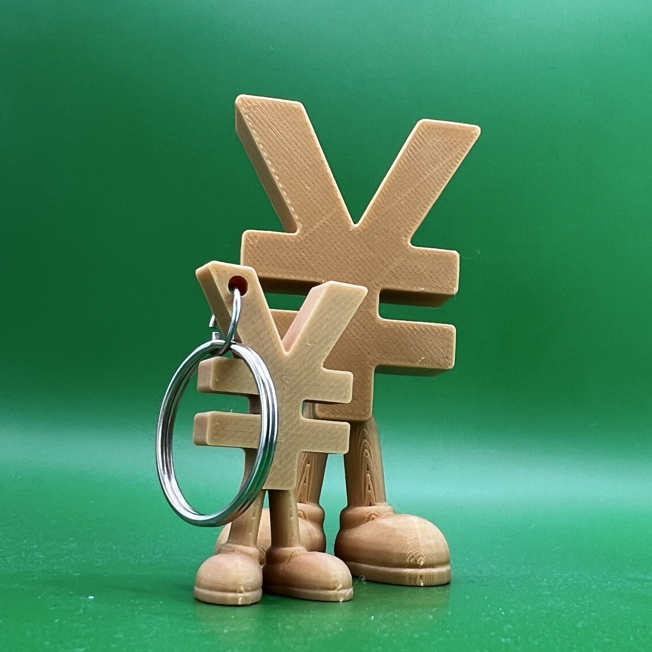 Japanese Yen Chinese Yuan symbol with legs 3D printable figurine