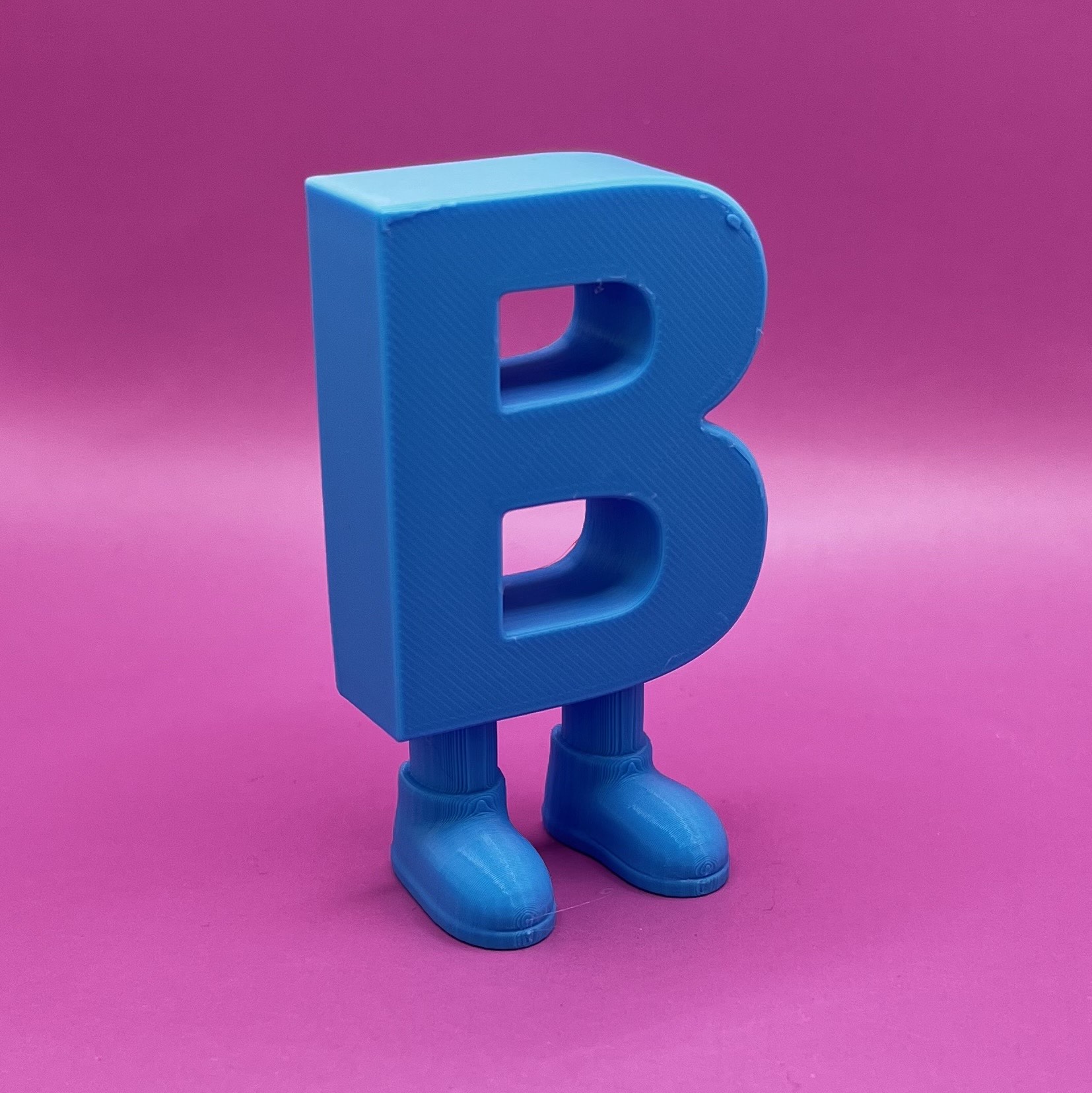 Letter B with legs
