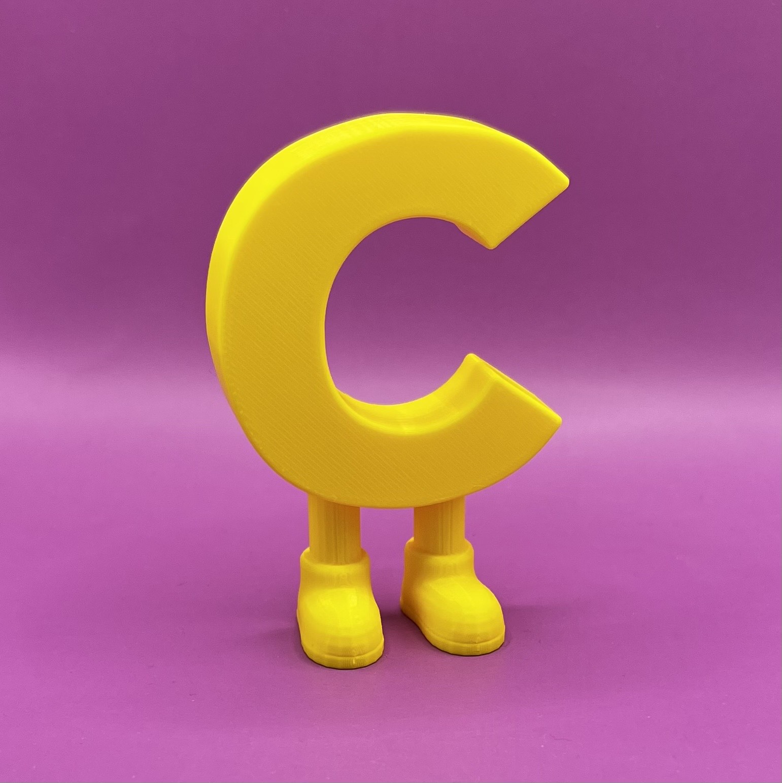 Letter C with legs
