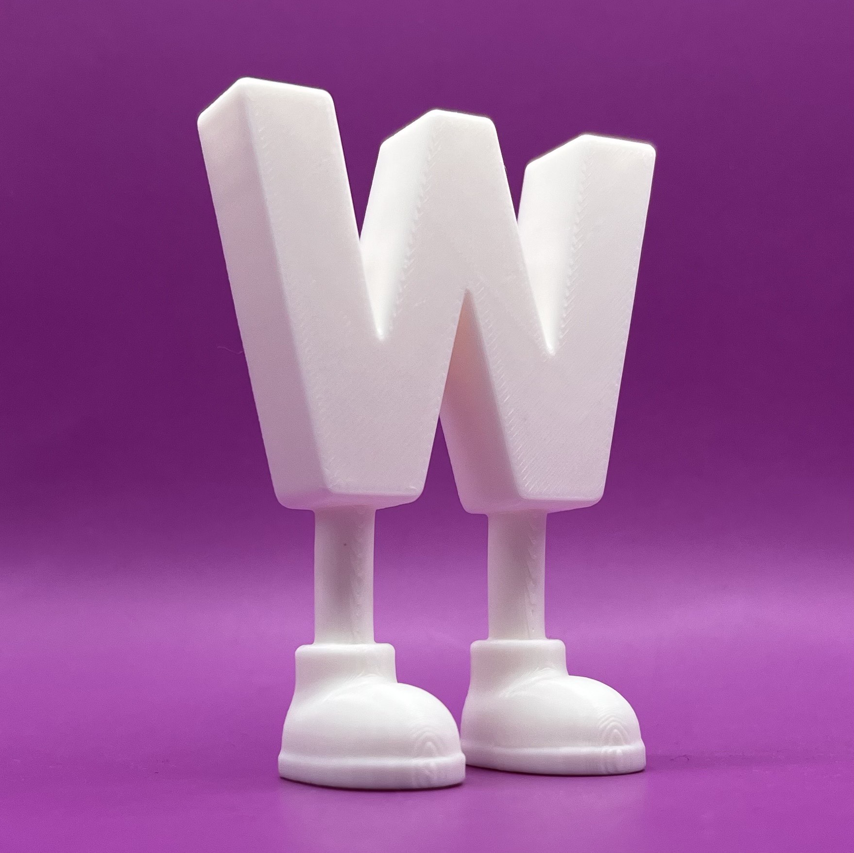 Letter W with legs