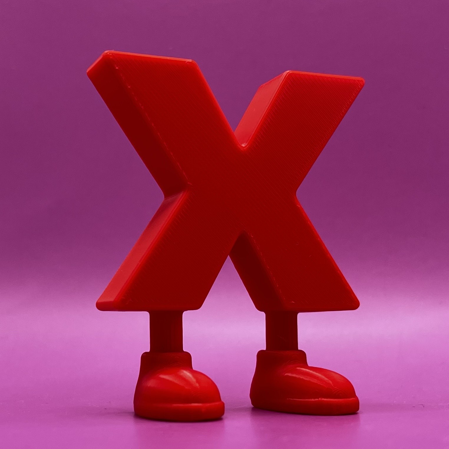 Letter X with legs